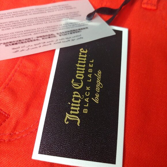 Juicy Couture Black Label Shorts Women US 2 EU 25 Orange Pink Stripe Sporty Athl - Picture 7 of 8